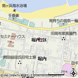 山口県萩市堀内２区周辺の地図