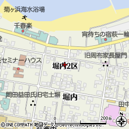 山口県萩市堀内（２区）周辺の地図