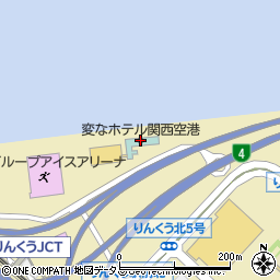 変なホテル関西空港周辺の地図