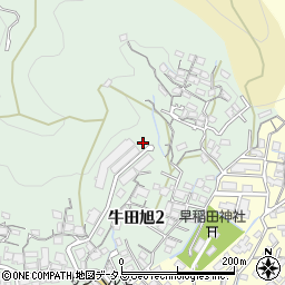 牛田旭第一公園周辺の地図