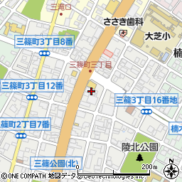 広島日産自動車株式会社　三篠本店サービス周辺の地図