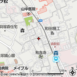 大阪府貝塚市森959周辺の地図