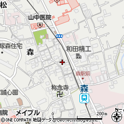 大阪府貝塚市森630周辺の地図