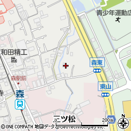大阪府貝塚市森318周辺の地図