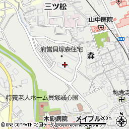 大阪府貝塚市森765周辺の地図