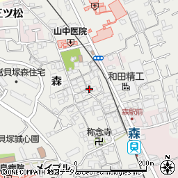 大阪府貝塚市森935周辺の地図