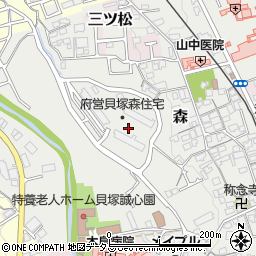 大阪府貝塚市森712周辺の地図