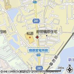 府営鶴原住宅周辺の地図