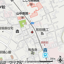 大阪府貝塚市森933周辺の地図