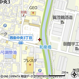 広島県東広島市西条中央3丁目7周辺の地図