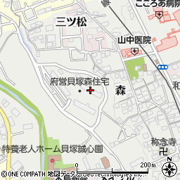 大阪府貝塚市森748周辺の地図