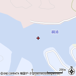綱浦周辺の地図
