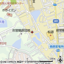 大阪府泉佐野市鶴原885-9周辺の地図