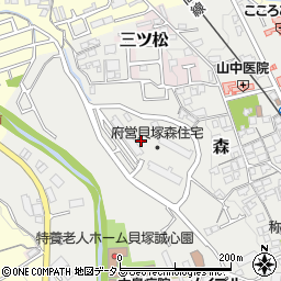 大阪府貝塚市森717周辺の地図