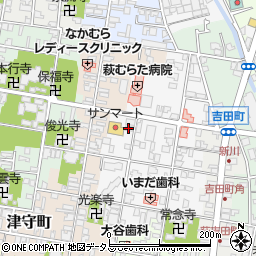 萩酒造組合周辺の地図