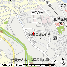 大阪府貝塚市森710周辺の地図