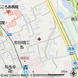 大阪府貝塚市森443周辺の地図