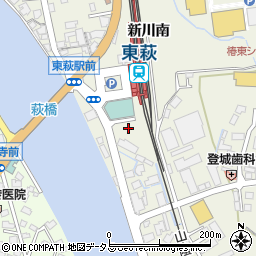 萩ロイヤルインテリジェントホテル駐車場周辺の地図