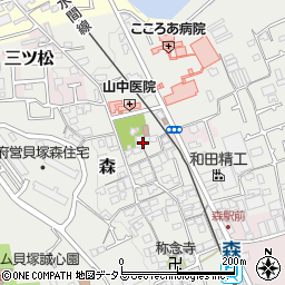 森稲荷神社周辺の地図