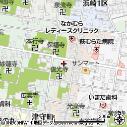 民宿はぎ温泉阿武川周辺の地図