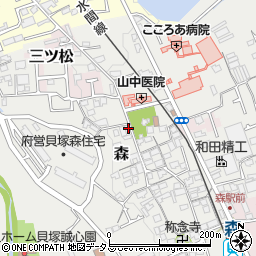 大阪府貝塚市森639周辺の地図