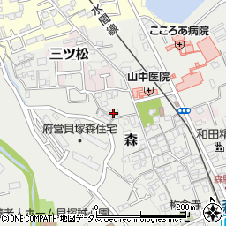 大阪府貝塚市森641周辺の地図
