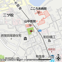 大阪府貝塚市森534周辺の地図