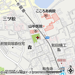 大阪府貝塚市森524周辺の地図