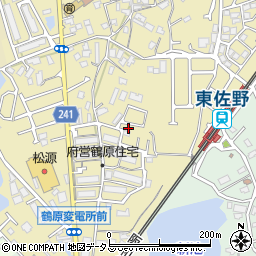 大阪府泉佐野市鶴原488-6周辺の地図