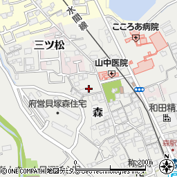 大阪府貝塚市森640周辺の地図