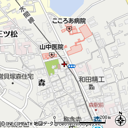 大阪府貝塚市森529周辺の地図