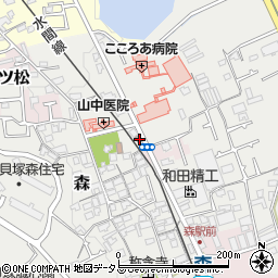 大阪府貝塚市森487周辺の地図