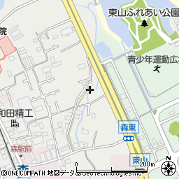 大阪府貝塚市森358周辺の地図