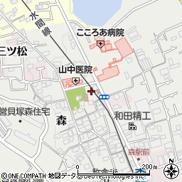 大阪府貝塚市森530周辺の地図