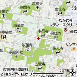 山口県萩市北古萩町北古萩１区周辺の地図