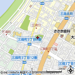 三篠幼稚園周辺の地図