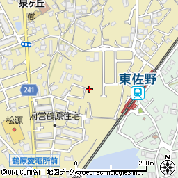 大阪府泉佐野市鶴原488-12周辺の地図