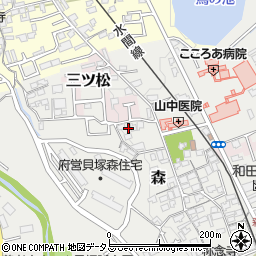 大阪府貝塚市森647周辺の地図