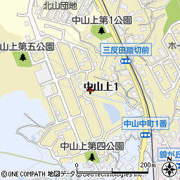 広島県広島市東区中山上周辺の地図