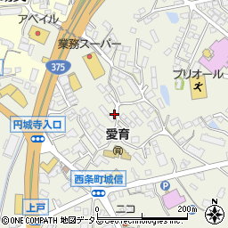 広島県東広島市西条町御薗宇6445-6周辺の地図