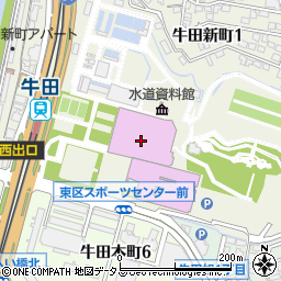 ひろしんビッグウェーブ（広島市総合屋内プール）周辺の地図