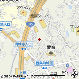 広島県東広島市西条町御薗宇6456周辺の地図