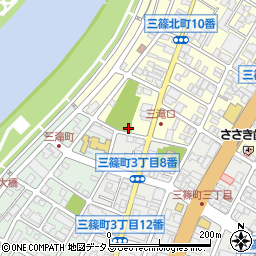 三篠北町公園トイレ周辺の地図