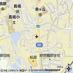 大阪府泉佐野市鶴原840-90周辺の地図