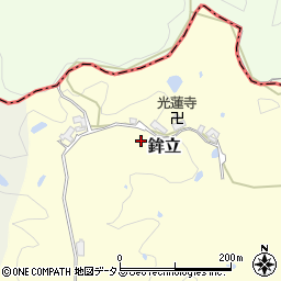 奈良県吉野郡大淀町鉾立周辺の地図