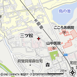 大阪府貝塚市森517周辺の地図