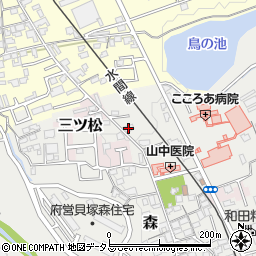 大阪府貝塚市森519周辺の地図