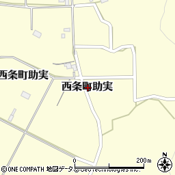 広島県東広島市西条町助実周辺の地図
