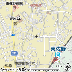 大阪府泉佐野市鶴原380周辺の地図