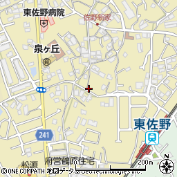 大阪府泉佐野市鶴原382周辺の地図